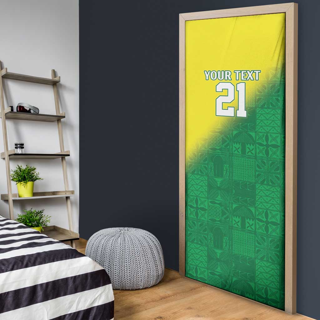Custom Cricket African Nigeria Door Cover Najeriya Angry Eagle Flag Motif
