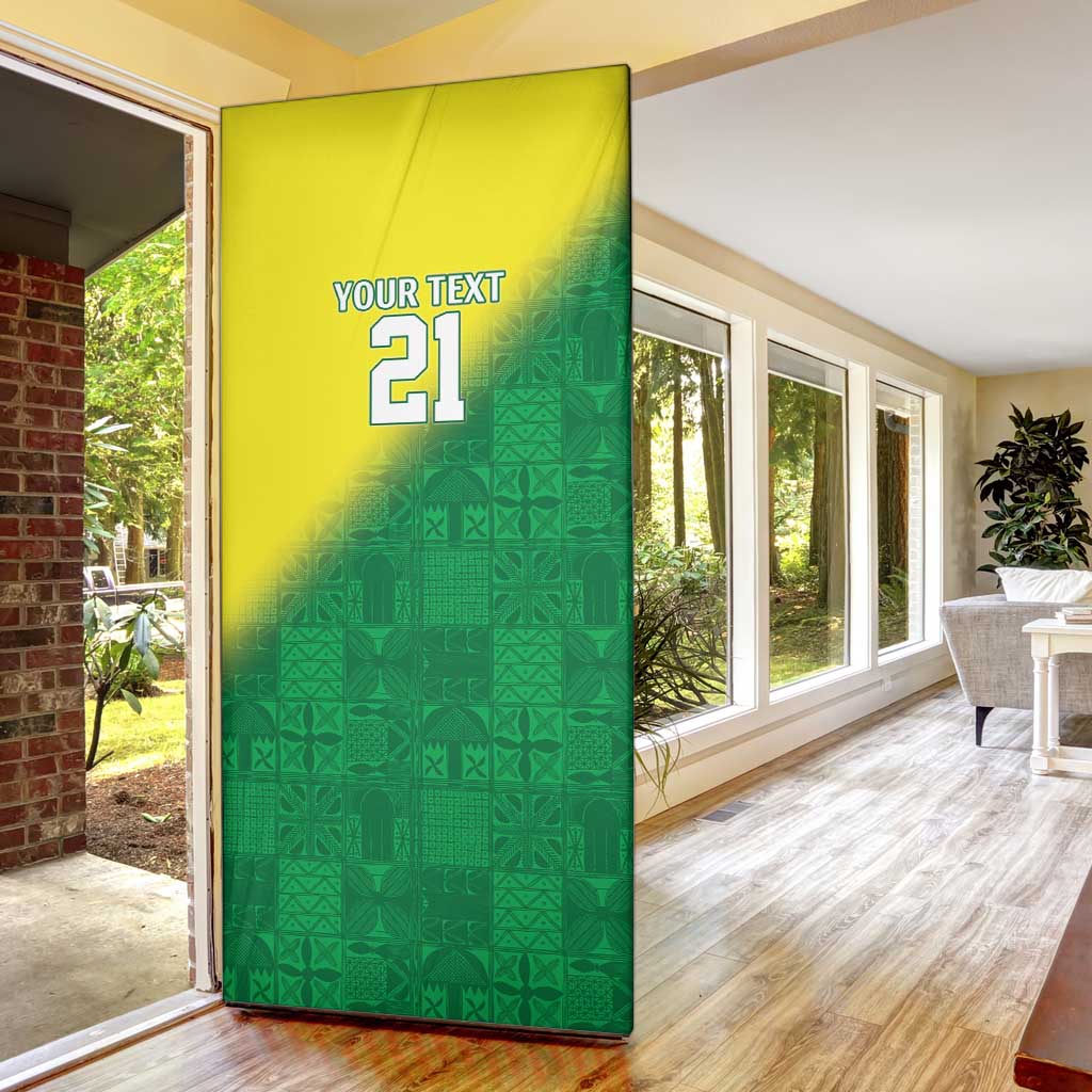 Custom Cricket African Nigeria Door Cover Najeriya Angry Eagle Flag Motif