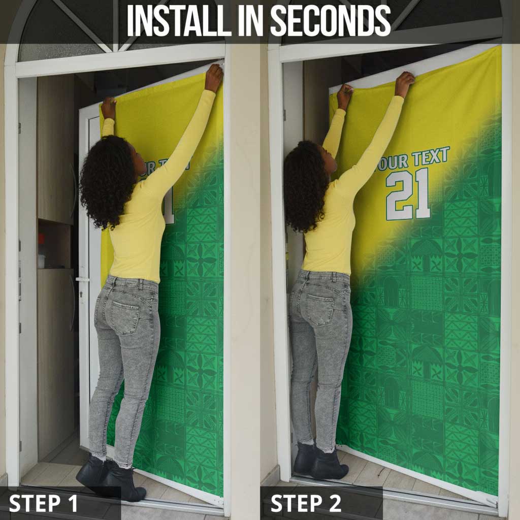 Custom Cricket African Nigeria Door Cover Najeriya Angry Eagle Flag Motif