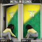 Custom Cricket African Nigeria Door Cover Najeriya Angry Eagle Flag Motif