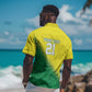 Custom Cricket African Nigeria Hawaiian Shirt Najeriya Angry Eagle Flag Motif - African Pride