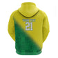 Custom Cricket African Nigeria Hoodie Najeriya Angry Eagle Flag Motif - African Pride