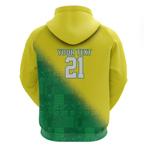 Custom Cricket African Nigeria Hoodie Najeriya Angry Eagle Flag Motif - African Pride