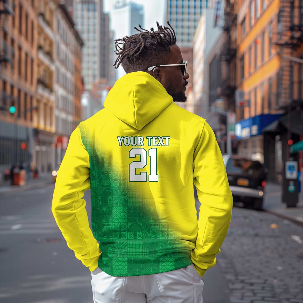 Custom Cricket African Nigeria Hoodie Najeriya Angry Eagle Flag Motif - African Pride