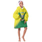 Custom Cricket African Nigeria Kid Wearable Blanket Hoodie Najeriya Angry Eagle Flag Motif - African Pride