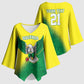 Custom Cricket African Nigeria Kimono Sleeve Blouse Najeriya Angry Eagle Flag Motif