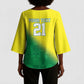 Custom Cricket African Nigeria Kimono Sleeve Blouse Najeriya Angry Eagle Flag Motif