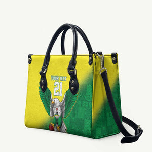 Custom Cricket African Nigeria Leather Bag Najeriya Angry Eagle Flag Motif