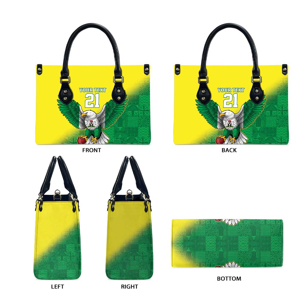 Custom Cricket African Nigeria Leather Bag Najeriya Angry Eagle Flag Motif