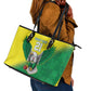 Custom Cricket African Nigeria Leather Tote Bag Najeriya Angry Eagle Flag Motif - African Pride