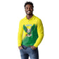 Custom Cricket African Nigeria Long Sleeve Polo Shirt Najeriya Angry Eagle Flag Motif - African Pride