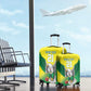 Custom Cricket African Nigeria Luggage Cover Najeriya Angry Eagle Flag Motif - African Pride