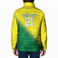 Custom Cricket African Nigeria Padded Jacket Najeriya Angry Eagle Flag Motif