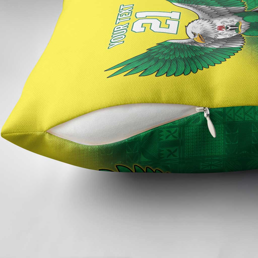 Custom Cricket African Nigeria Pillow Cover Najeriya Angry Eagle Flag Motif