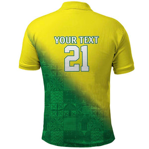 Custom Cricket African Nigeria Polo Shirt Najeriya Angry Eagle Flag Motif - African Pride