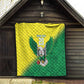 Custom Cricket African Nigeria Quilt Najeriya Angry Eagle Flag Motif - African Pride