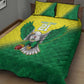 Custom Cricket African Nigeria Quilt Bed Set Najeriya Angry Eagle Flag Motif - African Pride