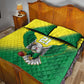 Custom Cricket African Nigeria Quilt Bed Set Najeriya Angry Eagle Flag Motif - African Pride