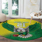Custom Cricket African Nigeria Round Carpet Najeriya Angry Eagle Flag Motif - African Pride