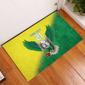 Custom Cricket African Nigeria Rubber Doormat Najeriya Angry Eagle Flag Motif - African Pride