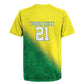 Custom Cricket African Nigeria Rugby Jersey Najeriya Angry Eagle Flag Motif - African Pride