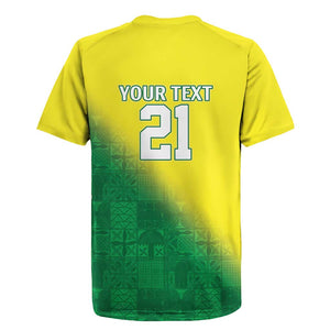 Custom Cricket African Nigeria Rugby Jersey Najeriya Angry Eagle Flag Motif - African Pride