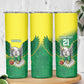 Custom Cricket African Nigeria Skinny Tumbler Najeriya Angry Eagle Flag Motif - African Pride