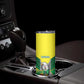Custom Cricket African Nigeria Skinny Tumbler Najeriya Angry Eagle Flag Motif - African Pride