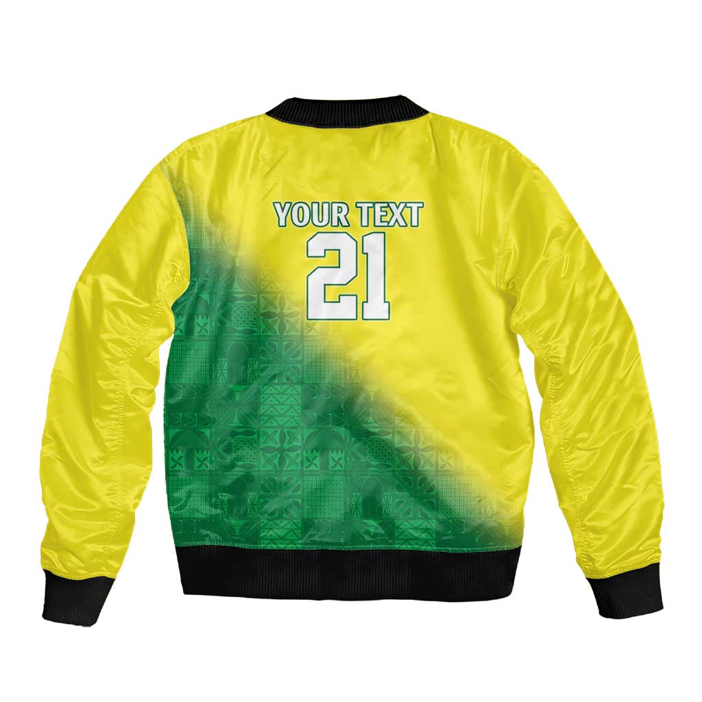 Custom Cricket African Nigeria Sleeve Zip Bomber Jacket Najeriya Angry Eagle Flag Motif - African Pride