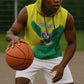 Custom Cricket African Nigeria Sleeveless Hoodie Najeriya Angry Eagle Flag Motif - African Pride