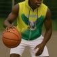 Custom Cricket African Nigeria Sleeveless Zip Hoodie Najeriya Angry Eagle Flag Motif - African Pride