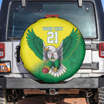 Custom Cricket African Nigeria Spare Tire Cover Najeriya Angry Eagle Flag Motif - African Pride
