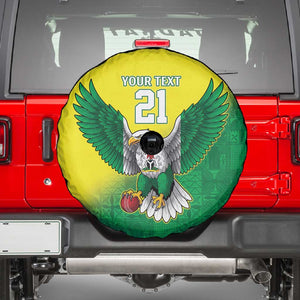 Custom Cricket African Nigeria Spare Tire Cover Najeriya Angry Eagle Flag Motif - African Pride