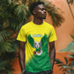 Custom Cricket African Nigeria T shirt Najeriya Angry Eagle Flag Motif - African Pride