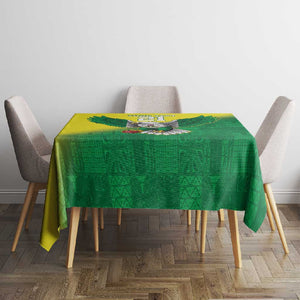 Custom Cricket African Nigeria Tablecloth Najeriya Angry Eagle Flag Motif - African Pride