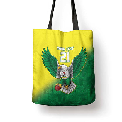 Custom Cricket African Nigeria Tote Bag Najeriya Angry Eagle Flag Motif
