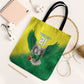 Custom Cricket African Nigeria Tote Bag Najeriya Angry Eagle Flag Motif