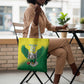 Custom Cricket African Nigeria Tote Bag Najeriya Angry Eagle Flag Motif