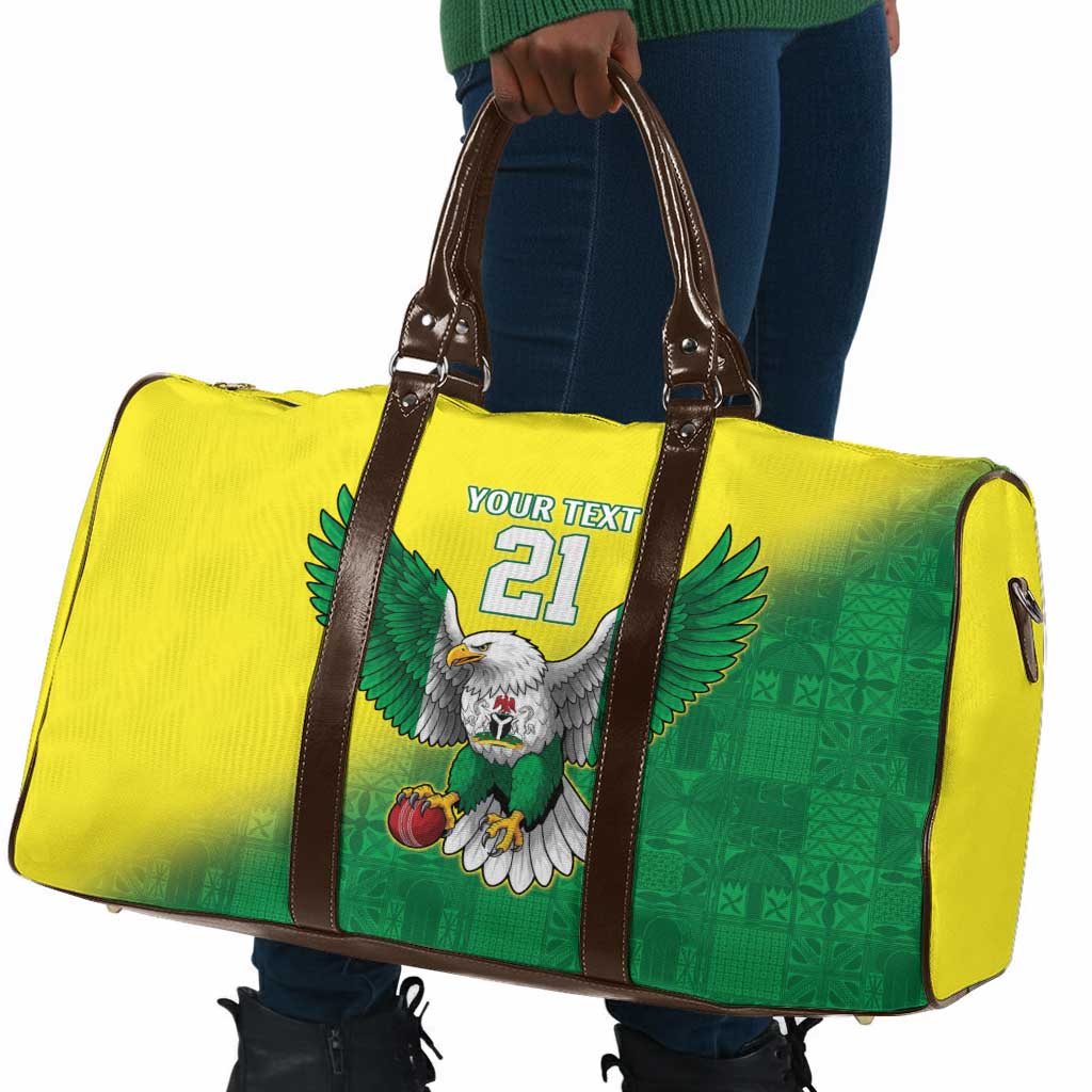 Custom Cricket African Nigeria Travel Bag Najeriya Angry Eagle Flag Motif