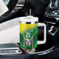 Custom Cricket African Nigeria Tumbler With Handle Najeriya Angry Eagle Flag Motif - African Pride