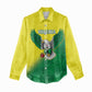 Custom Cricket African Nigeria Women Casual Shirt Najeriya Angry Eagle Flag Motif - African Pride