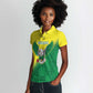 Custom Cricket African Nigeria Women Polo Shirt Najeriya Angry Eagle Flag Motif - African Pride