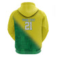 Custom Cricket African Nigeria Zip Hoodie Najeriya Angry Eagle Flag Motif - African Pride
