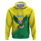 Custom Cricket African Nigeria Zip Hoodie Najeriya Angry Eagle Flag Motif - African Pride