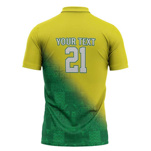 Custom Cricket African Nigeria Zipper Polo Shirt Najeriya Angry Eagle Flag Motif