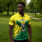 Custom Cricket African Nigeria Zipper Polo Shirt Najeriya Angry Eagle Flag Motif