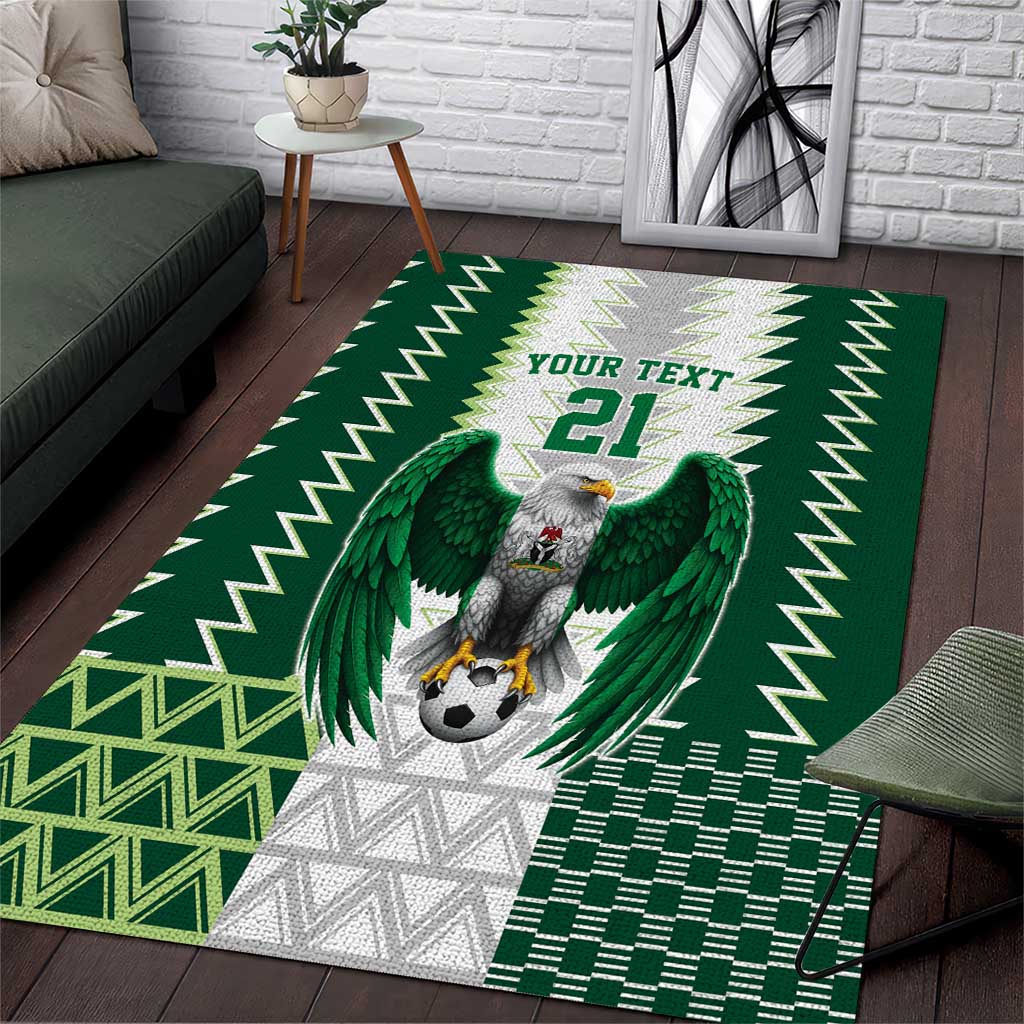 Custom Football African Nigeria Area Rug Classic 20-21 Home Jersey - African Pride