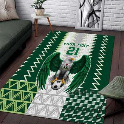 Custom Football African Nigeria Area Rug Classic 20-21 Home Jersey - African Pride