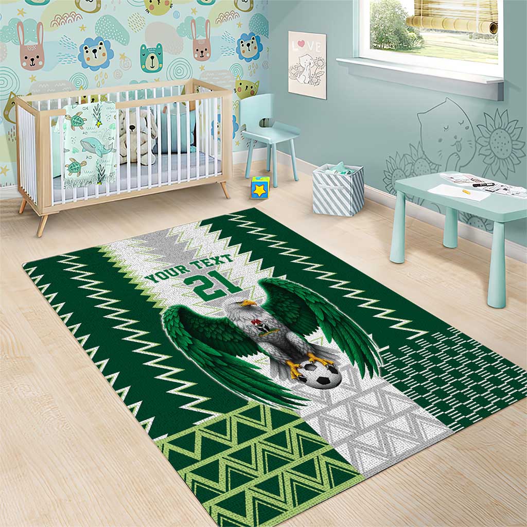 Custom Football African Nigeria Area Rug Classic 20-21 Home Jersey - African Pride