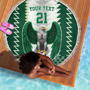 Custom Football African Nigeria Beach Blanket Classic 20-21 Home Jersey - African Pride